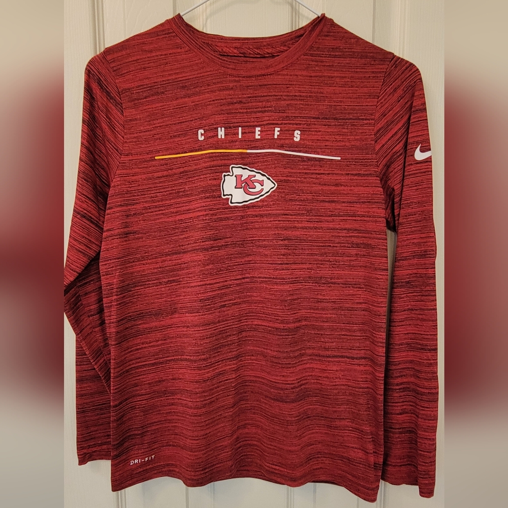 Nike Chiefs Long Sleeve Big Kid Med